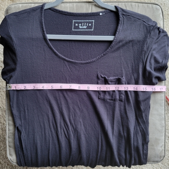 Nollie PacSun Split Side T-shirt Top Scoop Black XS - Picture 5 of 7